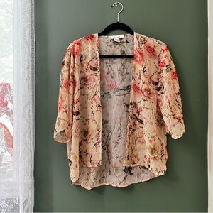 Sans Souci Sheer Floral Kimono size small